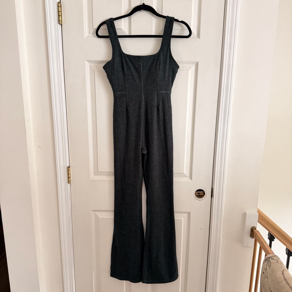 Fabletics Heather Kick Flare Square Neck Jumpsuit